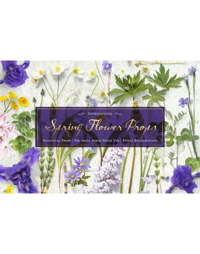 Spring Flower Props &amp Mockups