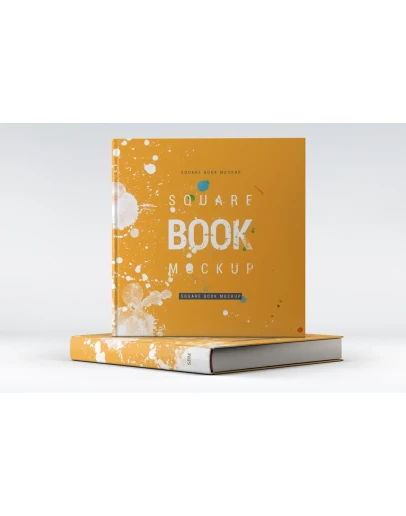 Square Book Mock-Up