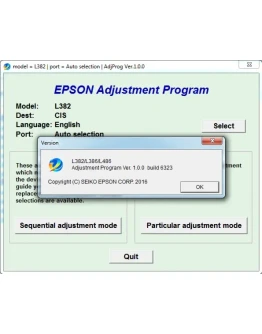 Adjustment program Epson L382, L386, L486 (Сброс)