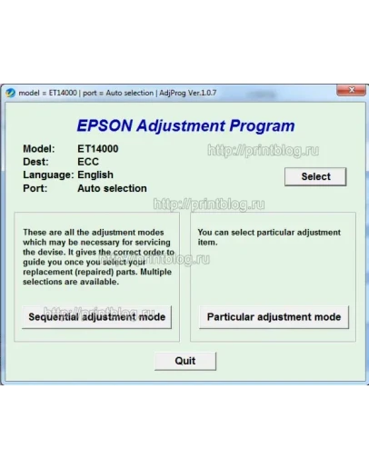 Adjustment program Epson ECOTANK ET-14000 сброс памперс