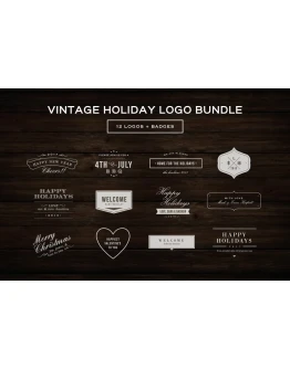 Vintage Holiday Logos