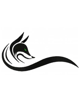 Дизайн для вышивальной машинки Лиса.Одноцветный 183х93