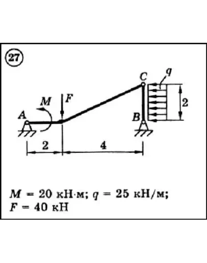 Диевский В.А. - Решение задачи Д4 вариант 27 задание 1