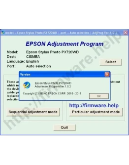 Epson PX720WD Adjustment Program