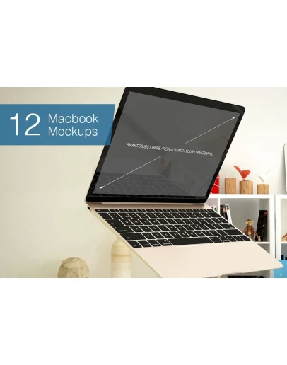 Laptop Mockup - 12 Poses