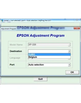 Adjustment program Epson XP220 (EURO_BELGIUM)