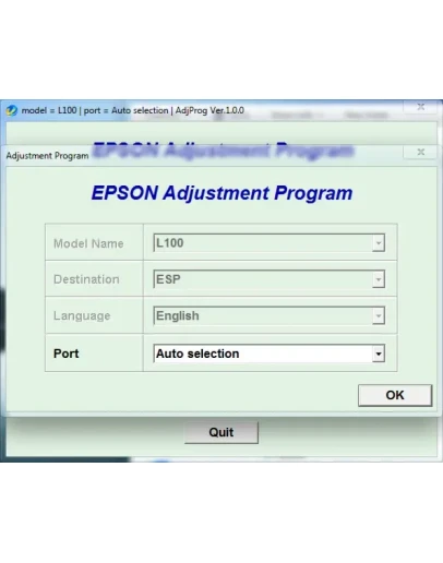 Adjustment program Epson L100 (ESP)