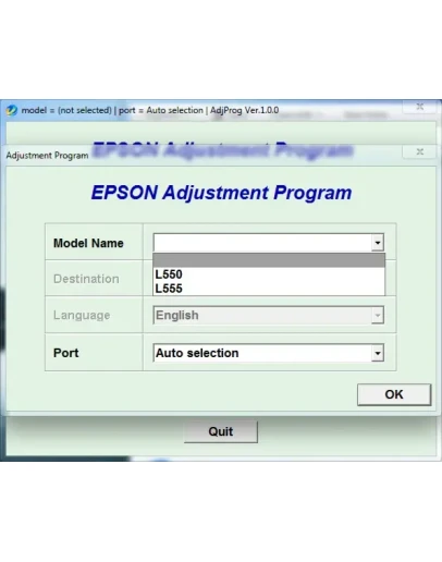 Adjustment program Epson L550 L555 (ESP)