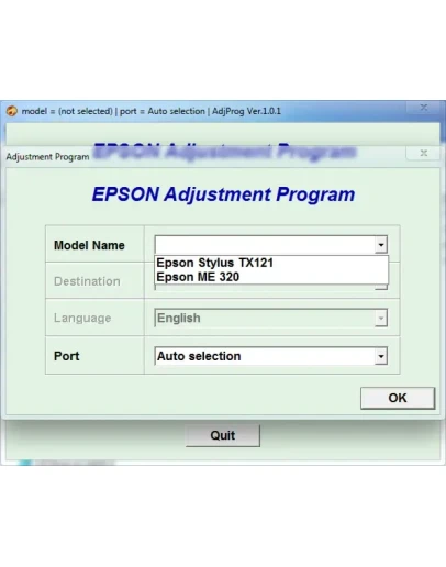 Adjustment program Epson ME320 TX121 (ESP)