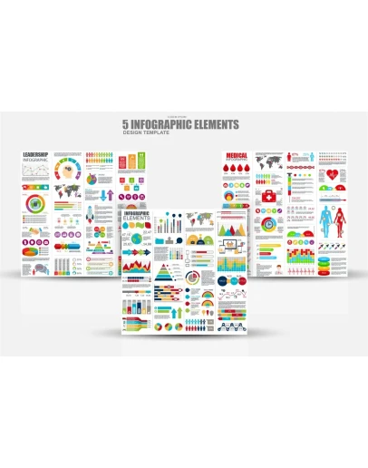 Set of Flat Business Infographic Elements
