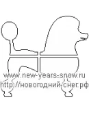 Трафарет собаки (пудель) (символ 2018 года)
