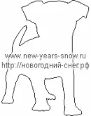 Трафарет собаки (щенок 2) (символ 2018 года)