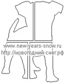 Трафарет собаки (щенок 2) (символ 2018 года)