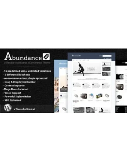 Abundance v4.3 шаблон интернет магазина на WordPress