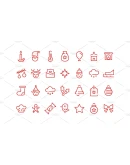 25 открыток и 54 иконки для рождества