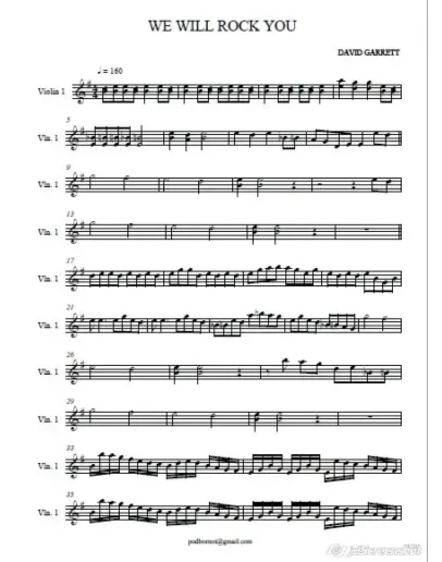 David Garrett-we-will-rock-you violin