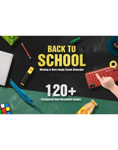 Back To School Mockup &amp Hero Image Scene Generator