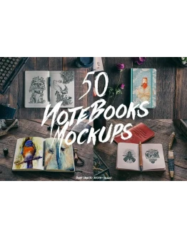 50 Notebooks Mockups