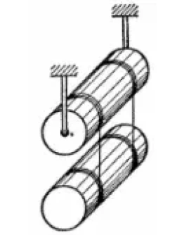 55. Установка (рис.) состоит из двух одинаковых сплошны