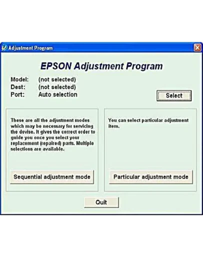 Adjustment program Epson T50/T60