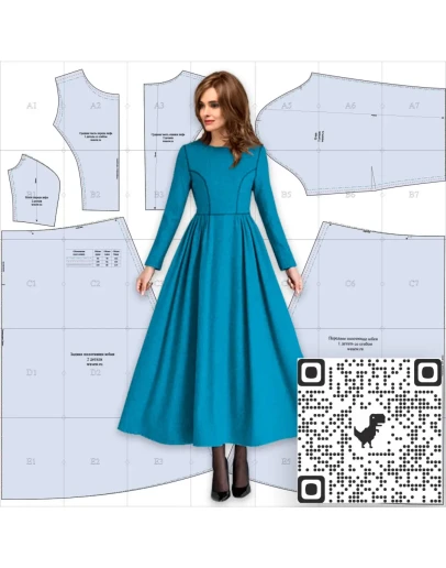 Выкройка платья в стиле ретро