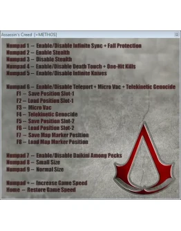 Assassin's Creed: Трейнер/Trainer 1.0 + METHOS Assassin's Creed: Трейнер/Trainer 1.0 + METHOS