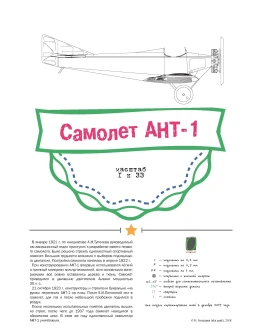 Самолет АНТ-1 (бумажная модель в масштабе 1/33)