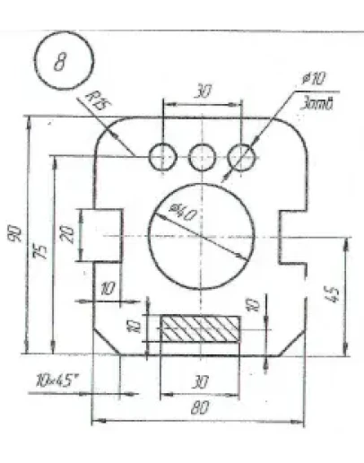 плоский контур вариант 8