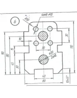 плоский контур и лекальная кривая вариант 6