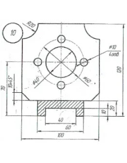 плоский контур и лекальная кривая вариант 10