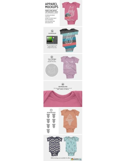 Baby Rib Lap Shoulder Mockups Baby Rib Lap Shoulder Mockups
