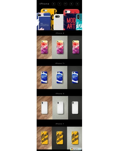 Сases iPhone 6, 7, 7plus, 8, X Set