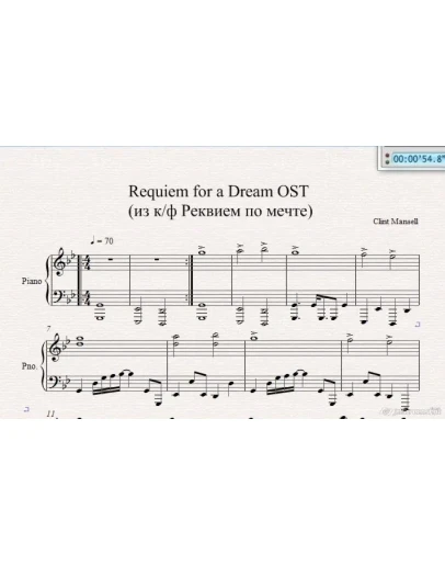 Requiem for f Dream OST (из к ф Реквием по мечте) пиано