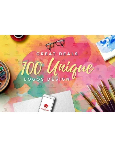 100 Unique Logo Bundle
