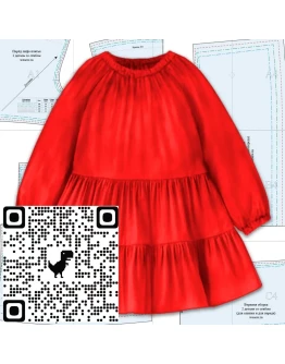 Выкройка детского платья с оборками Выкройка детского платья с оборками