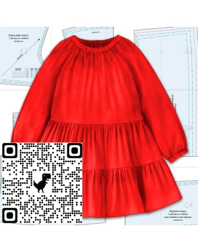 Выкройка детского платья с оборками