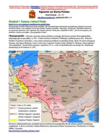 Экзамен на Карту поляка (вопросы и ответы)