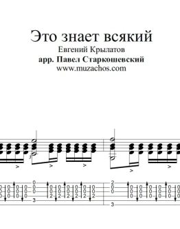 Это знает всякий (из Электроника). Ноты и табы