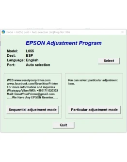 Epson L655 Adjustment Program Epson L655 Adjustment Program