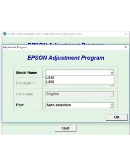 Epson L810, L850 Adjustment Program Epson L810, L850 Adjustment Program