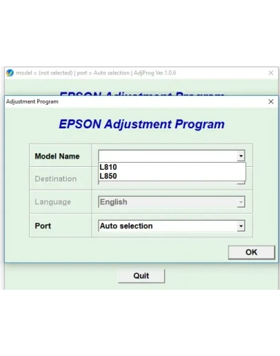 Epson L810, L850 Adjustment Program