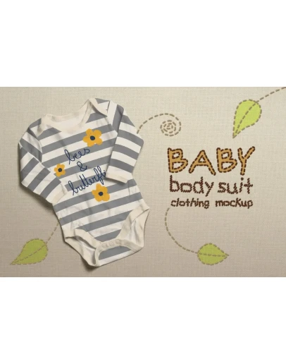 Baby Bodysuit Clothing Mock-up
