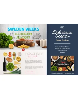 Delicious Scenes Mockup Templates