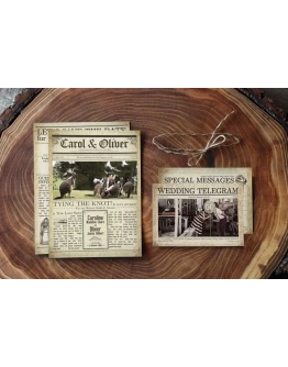 Newspaper Wedding Invitation