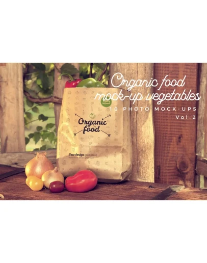 Organic Food Photo Mockup / Vegetables Vol.2