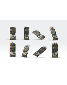 Colored Pencils 12 Pack Mock-Up