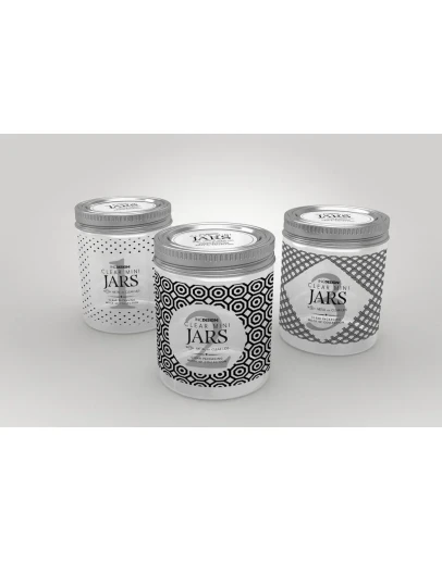Clear Jars with Metal or Clear Lids