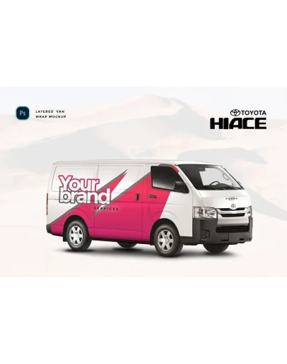 Toyota Hiace Van Mockup