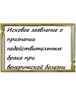 Исковое заявление о признании недействительным брака пр