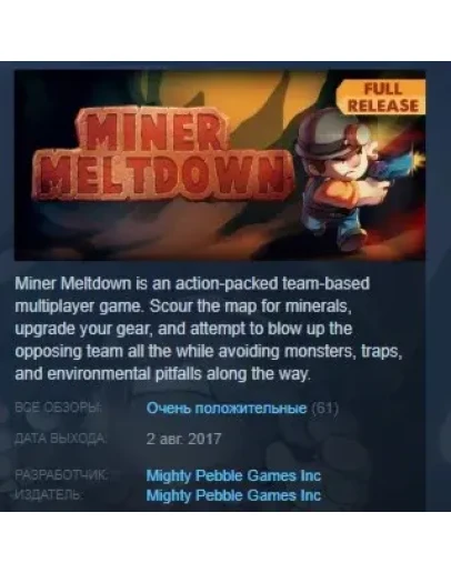 Miner Meltdown STEAM KEY REGION FREE GLOBAL